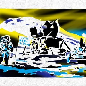 With Den on the Moon