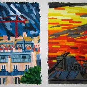 Double vue urbaine