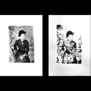 Femme à la robe noire